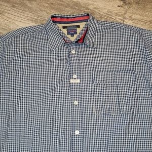 Blue and White Tommy Hilfiger Button Up Sz Xl B13